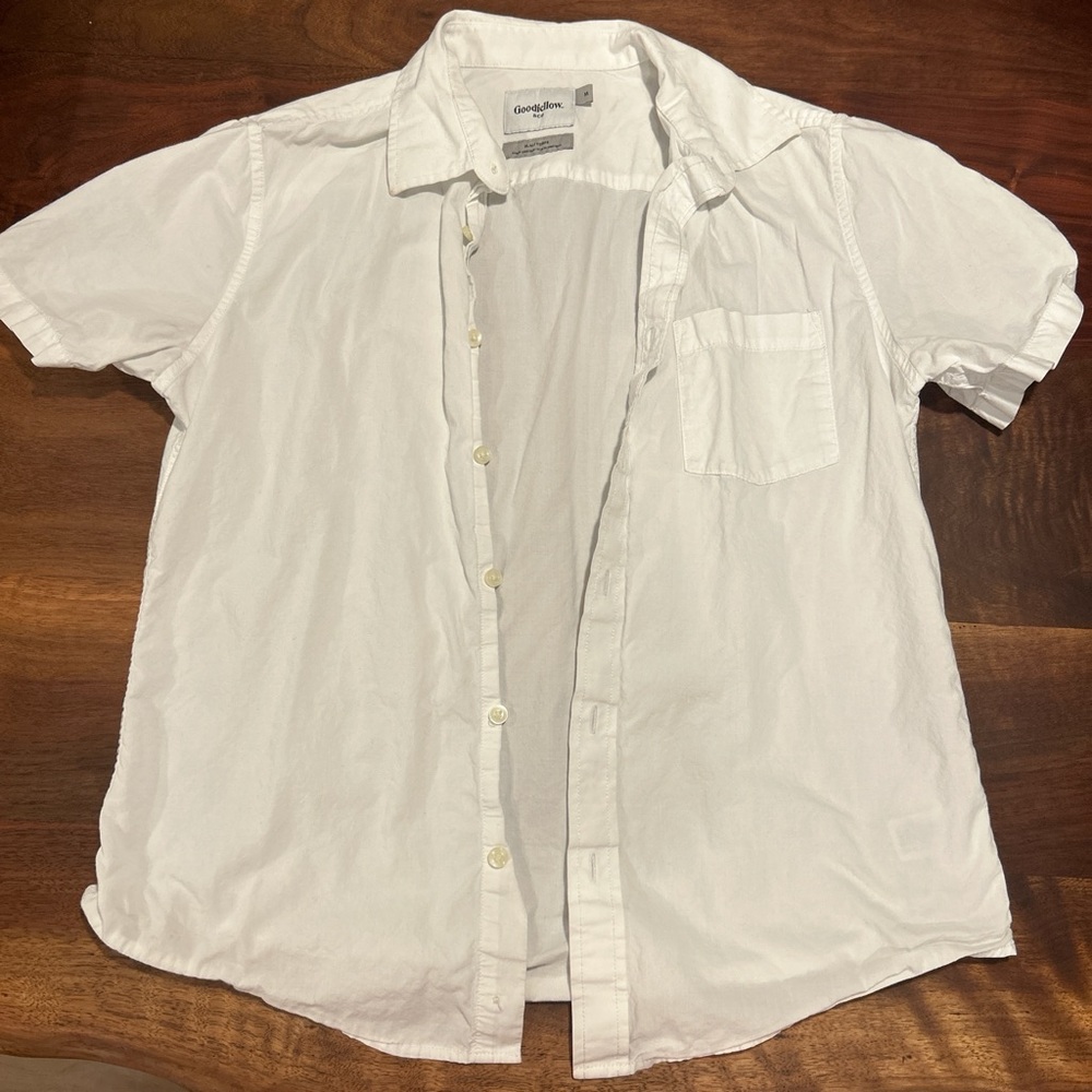 Goodfellow & Co White Casual Button Down Shirt